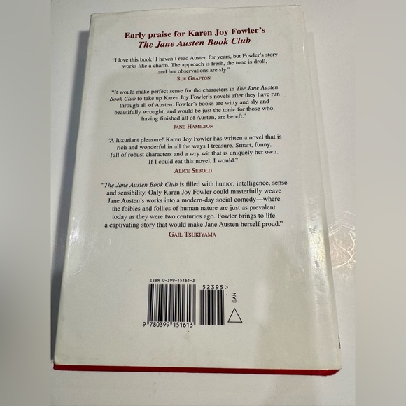 The Jane Austen Book Club Hardcover Edition by Karen Joy Fowler - Picture 2 of 8